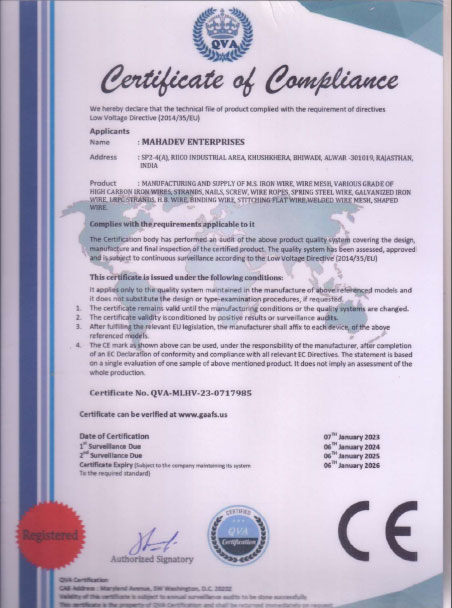 certificate